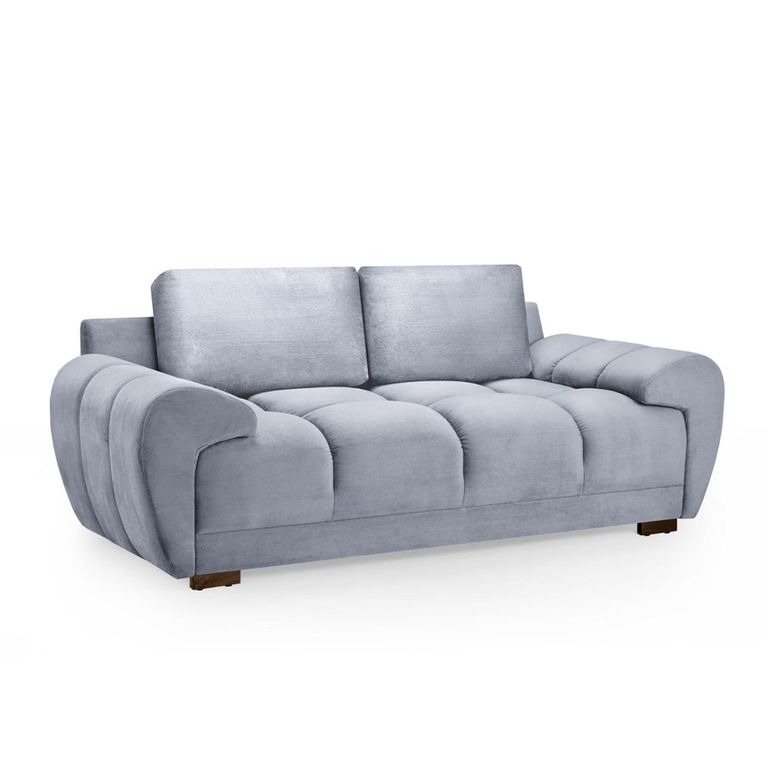 Azzuro Sofa Set - Grey Velvet Fabric - 3+2 Seater