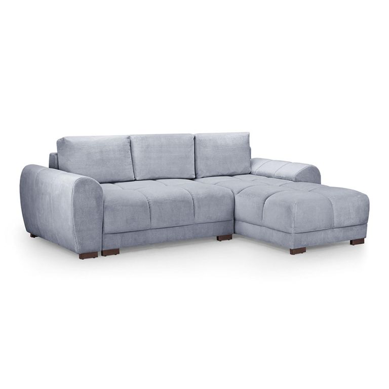 Azzuro Universal Corner Sofa Bed - Grey - Storage