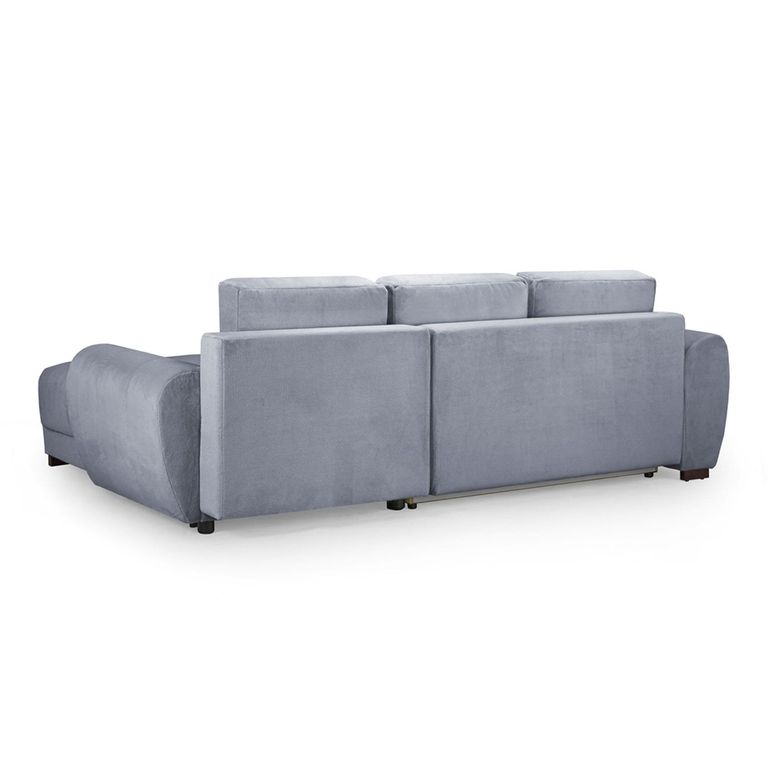 Azzuro Universal Corner Sofa Bed - Grey - Storage