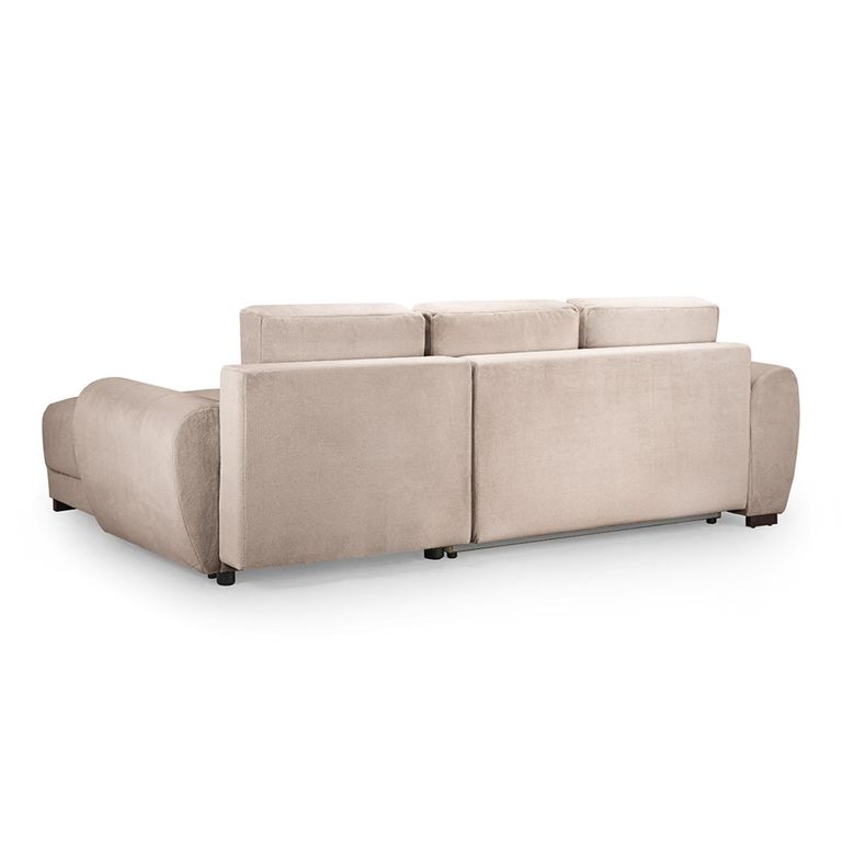 Azzuro Universal Corner Sofa Bed - Mocha - Storage