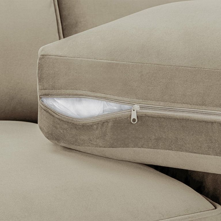 Belgravia U Shape Corner Sofa - Beige Fabric