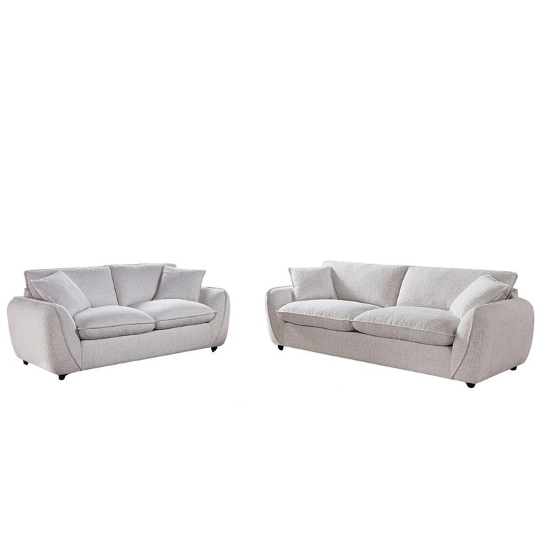 Berlin Sofa - Beige Fabric - 3+2 Seater