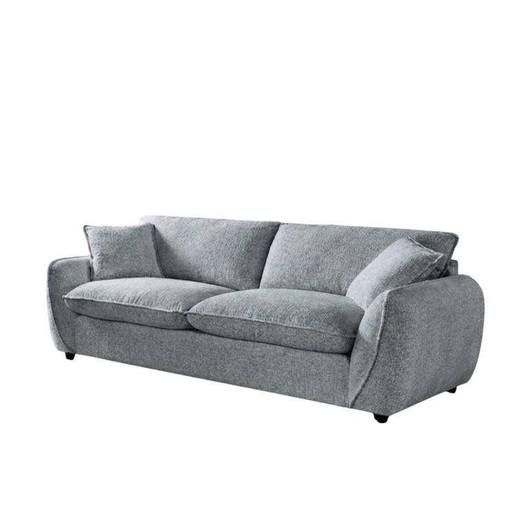Berlin Sofa - Grey Fabric - 3 Seater
