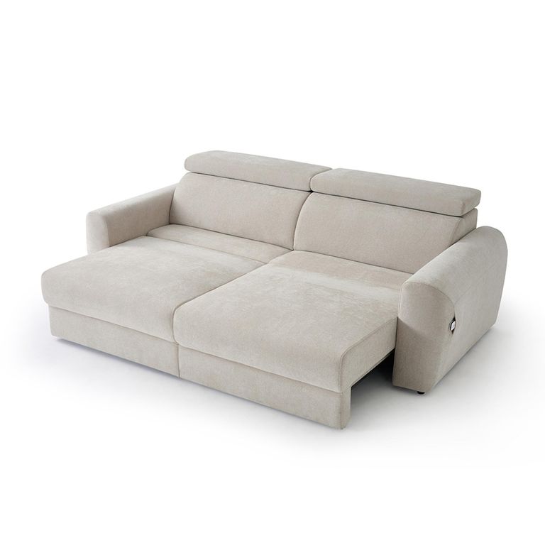 Dakota Sofa Bed - Beige Fabric - 3 Seater - Pull Out