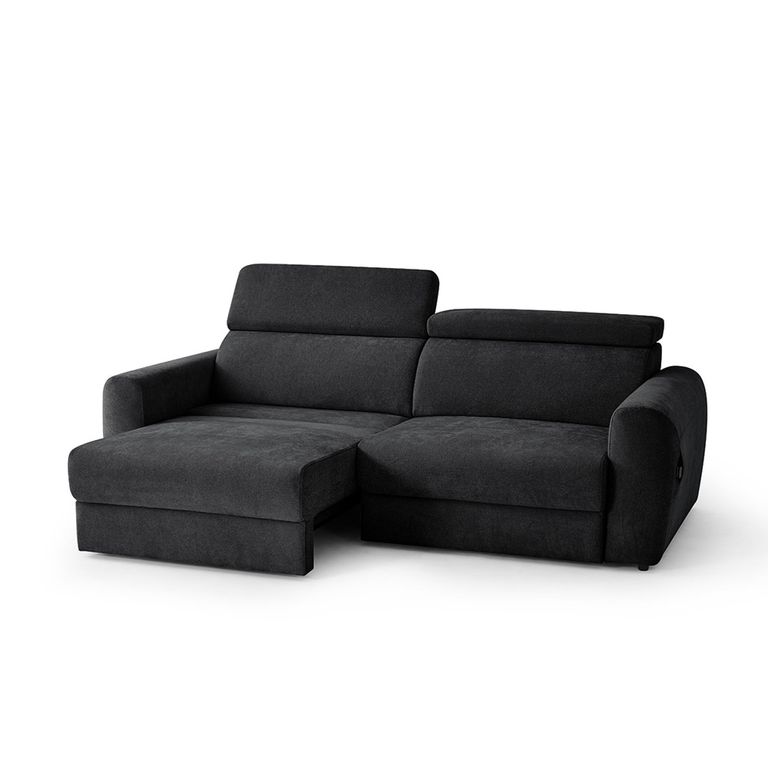 Dakota Sofa Bed - Black Fabric - 3 Seater - Pull Out