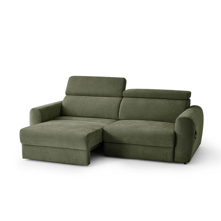 Dakota Sofa Bed - Green Fabric - 3 Seater - Pull Out