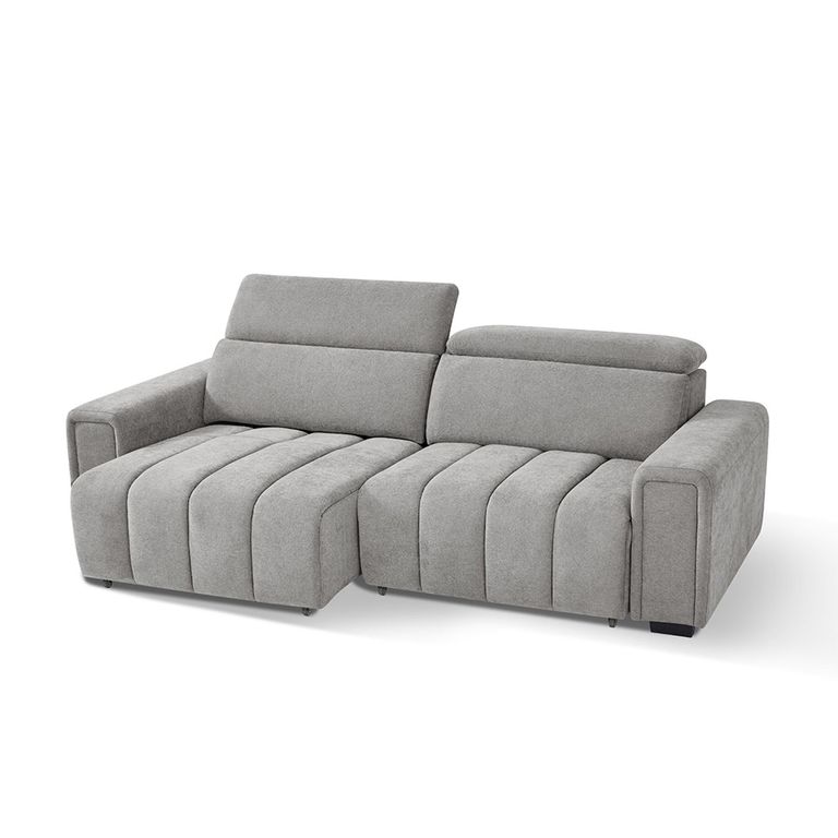 Molly Electric Recliner Sofa Bed - Grey Fabric - 3 Seater - Click Clack