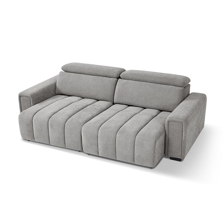 Molly Electric Recliner Sofa Bed - Grey Fabric - 3 Seater - Click Clack
