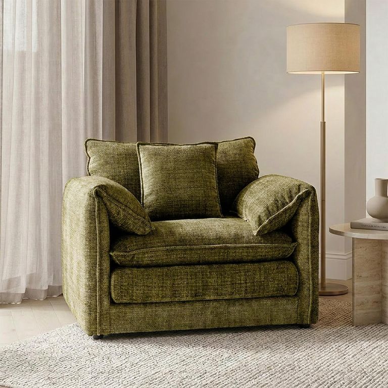 Solaya Armchair - Green Fabric