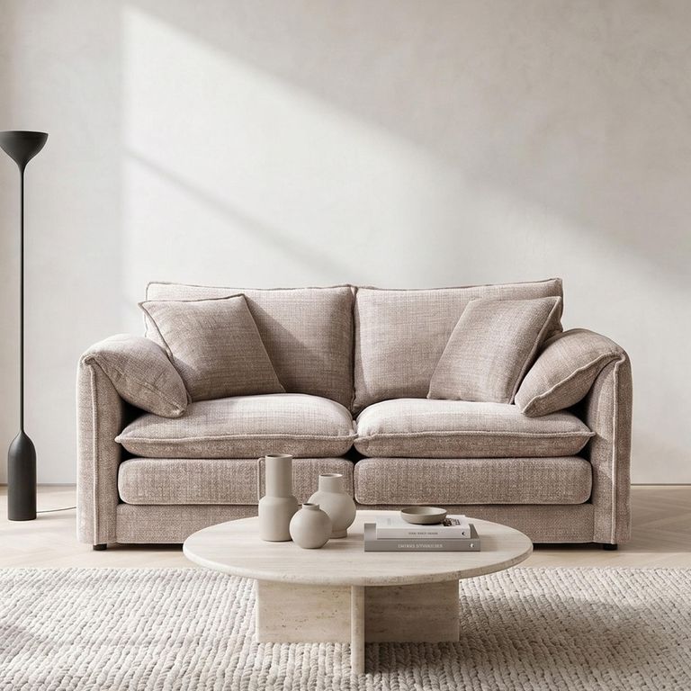 Solaya Sofa - Beige Fabric - 2 Seater