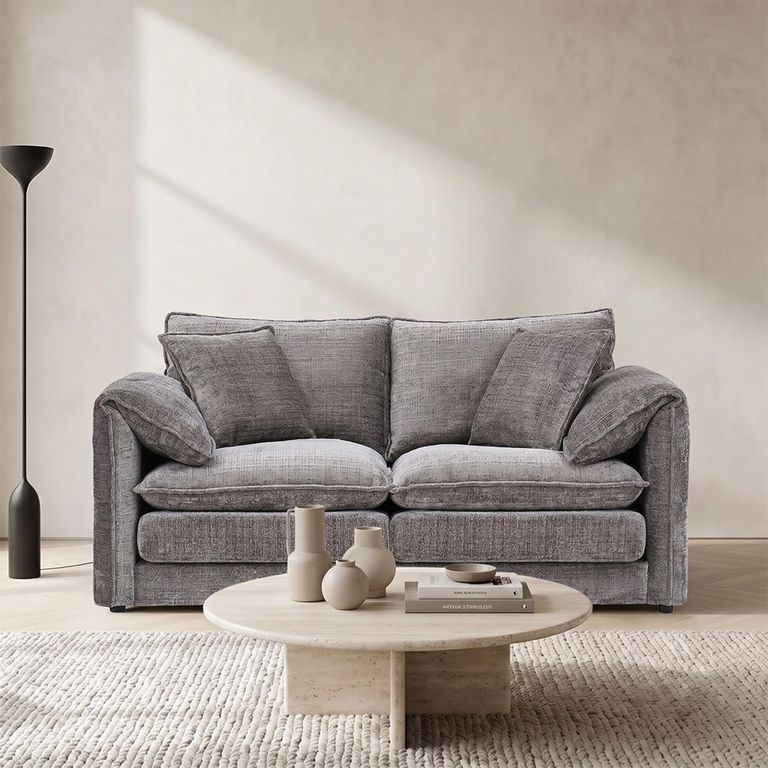 Solaya Sofa - Grey Fabric - 2 Seater