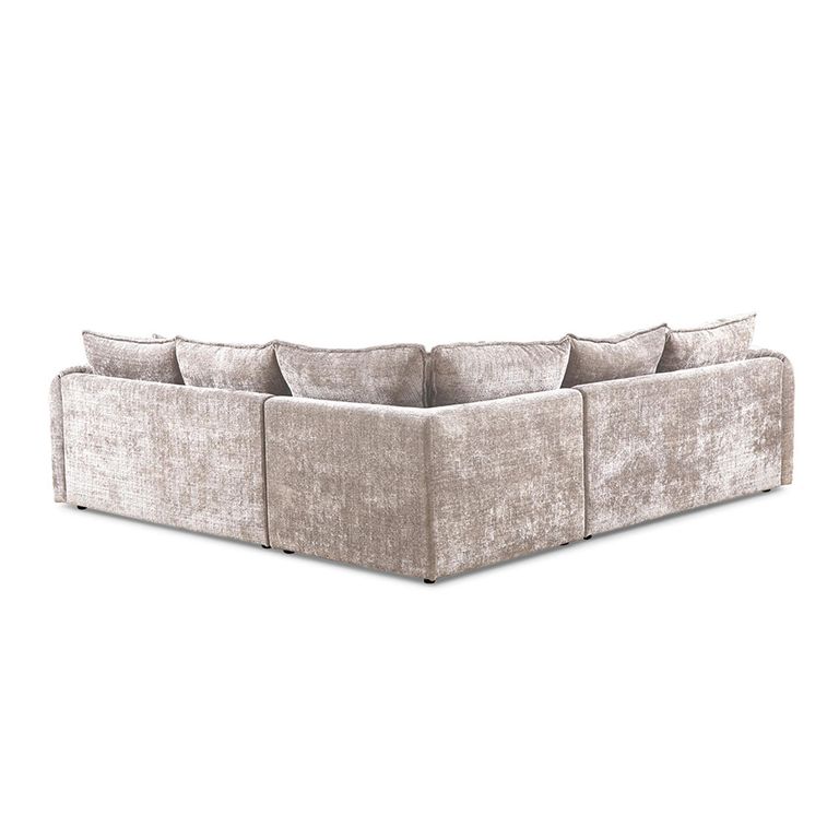 Solaya Corner Sofa - Beige Fabric - Large