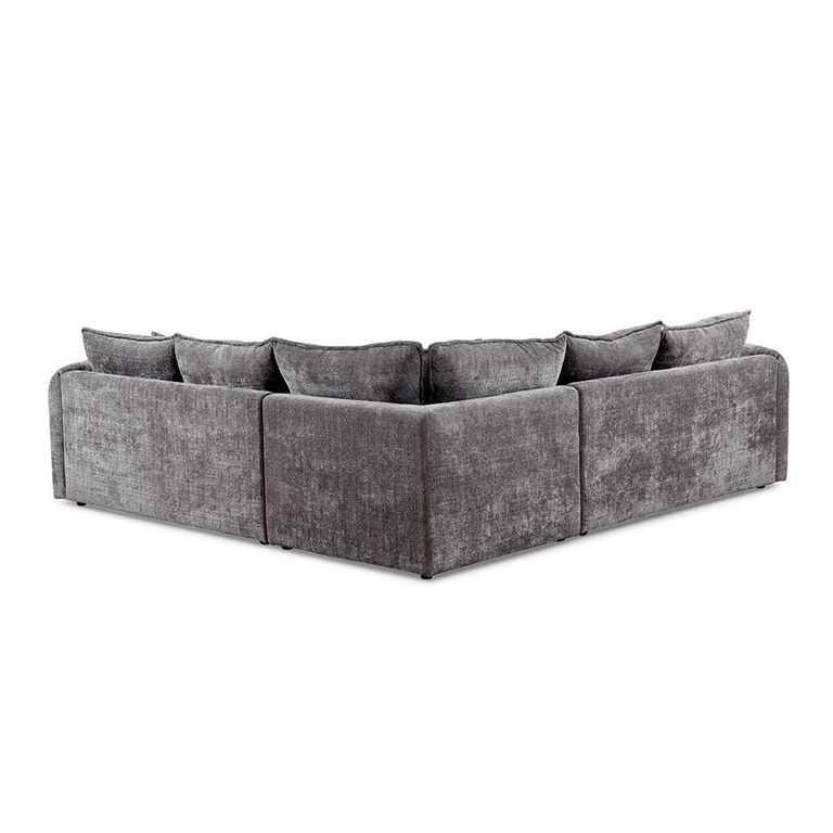 Solaya Corner Sofa - Grey Fabric - Large
