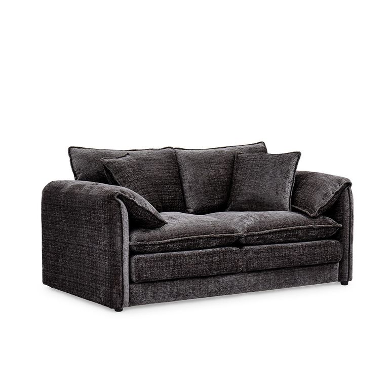 Solaya Sofa - Black Fabric - 2 Seater