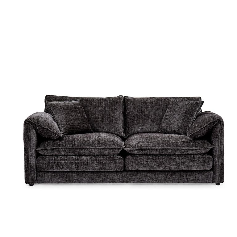 Solaya Sofa - Black Fabric - 3 Seater