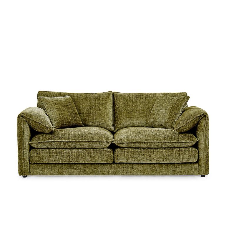 Solaya Sofa - Green Fabric - 3 Seater