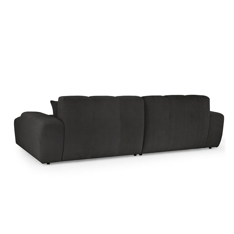 Jacob Corner Sofa - Black Fabric - RHF