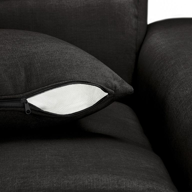 Jacob Corner Sofa - Black Fabric - RHF