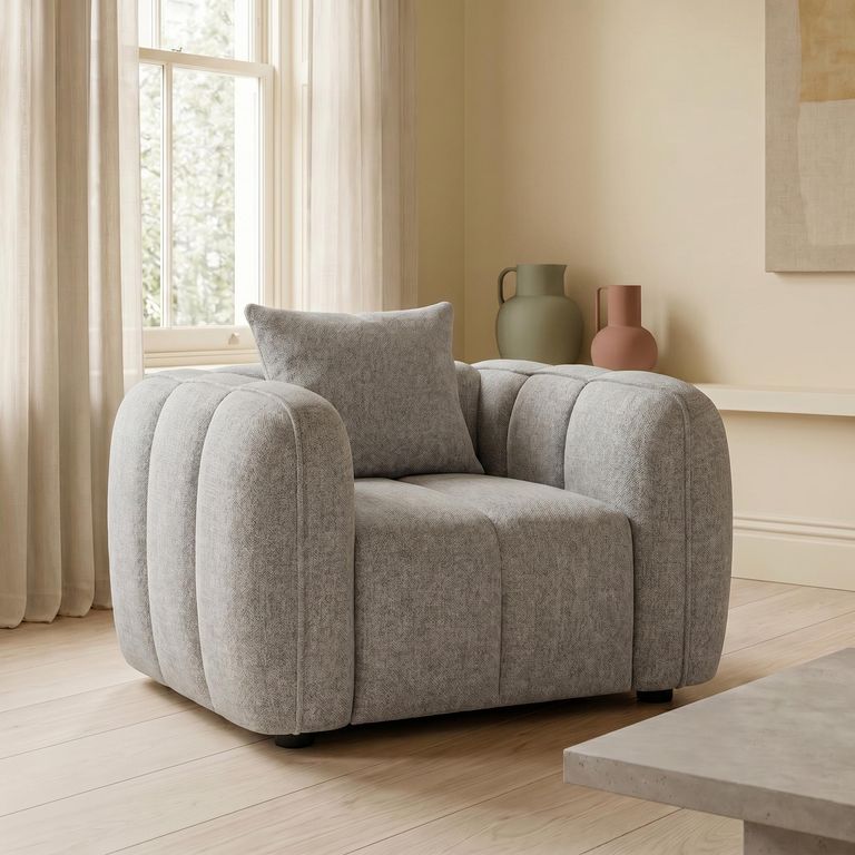 Venice Armchair - Grey Fabric