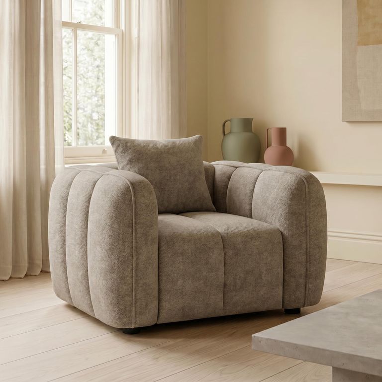Venice Armchair - Mocha Fabric