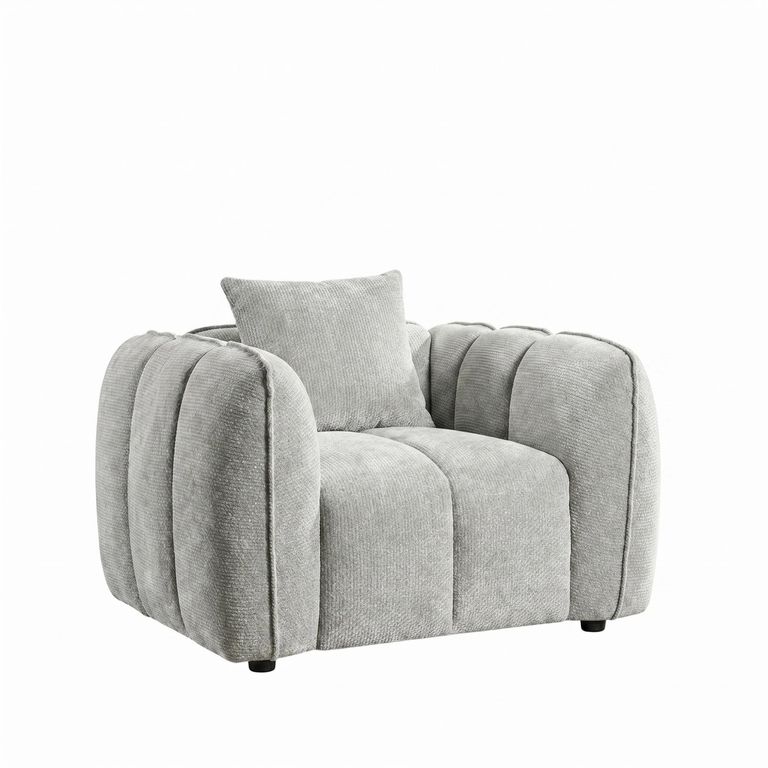 Venice Armchair - Grey Fabric
