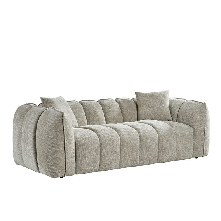 Venice Sofa Set - Beige Fabric - 3+2 Seater