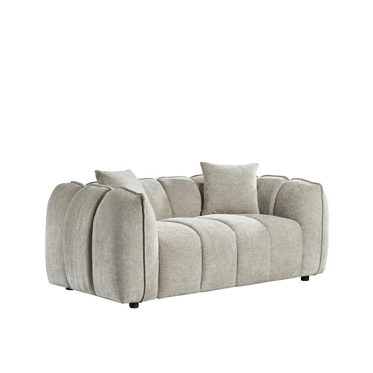 Venice Sofa Set - Beige Fabric - 3+2 Seater