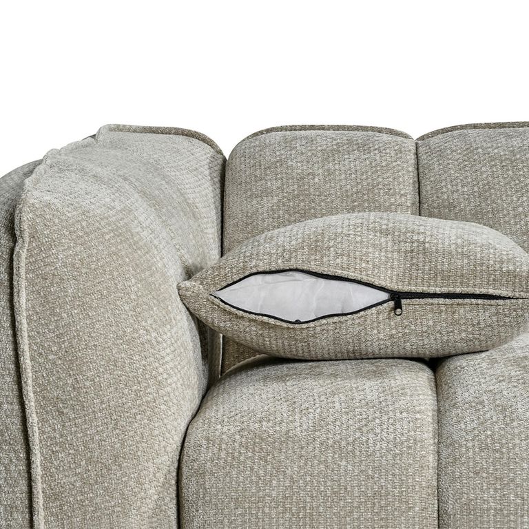 Venice Sofa Set - Beige Fabric - 3+2 Seater