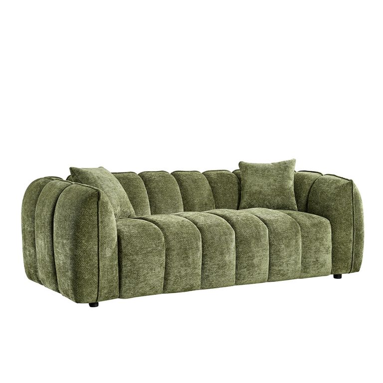 Venice Sofa Set - Green Fabric - 3+1+1 Seater