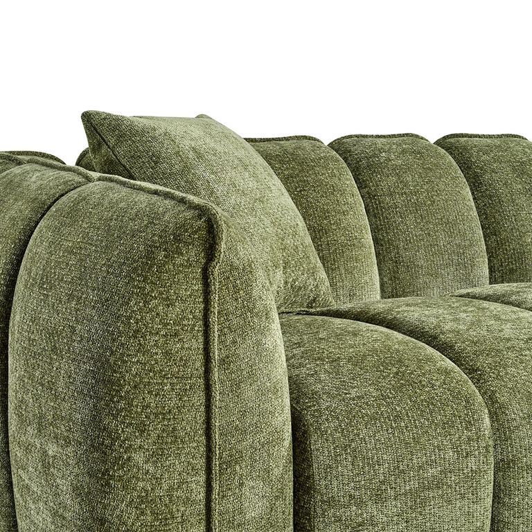 Venice Sofa Set - Green Fabric - 3+2+1 Seater