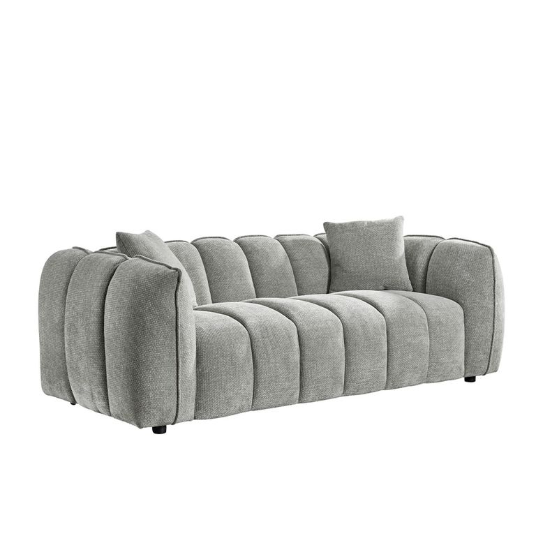 Venice Sofa Set - Grey Fabric - 3+1+1 Seater