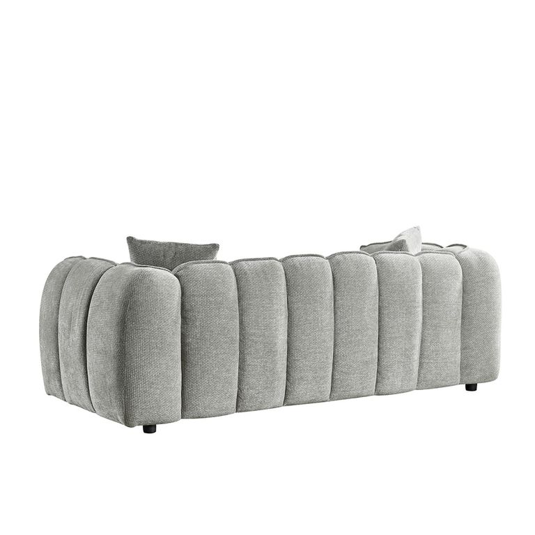 Venice Sofa Set - Grey Fabric - 3+2 Seater