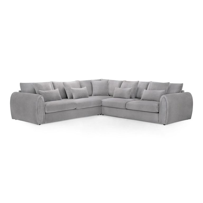 Mirabel Large Corner Sofa - Grey Fabric
