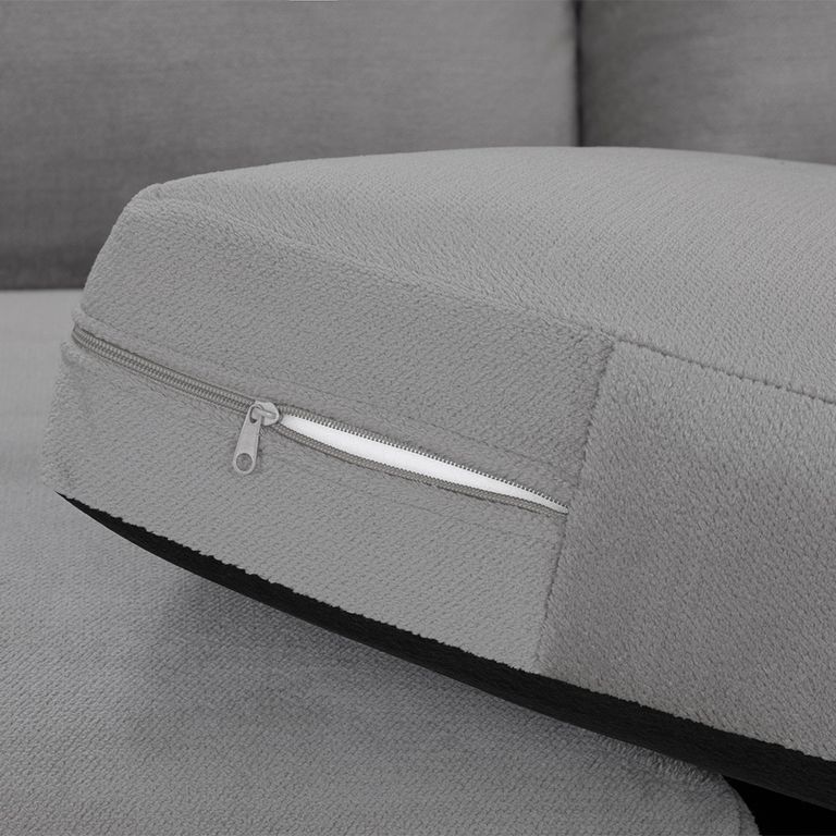 Mirabel Large Corner Sofa - Grey Fabric