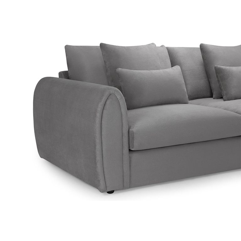 Mirabel Large Corner Sofa - Grey Fabric