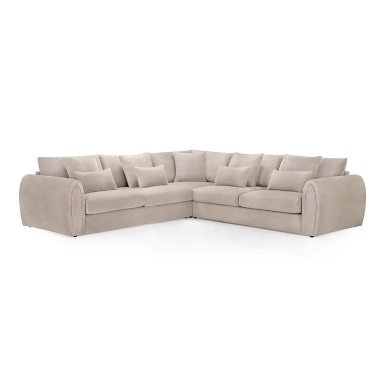 Mirabel Large Corner Sofa - Mocha Fabric