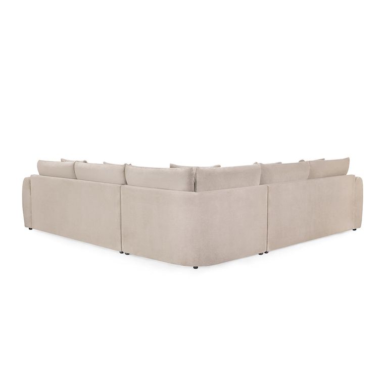 Mirabel Large Corner Sofa - Mocha Fabric