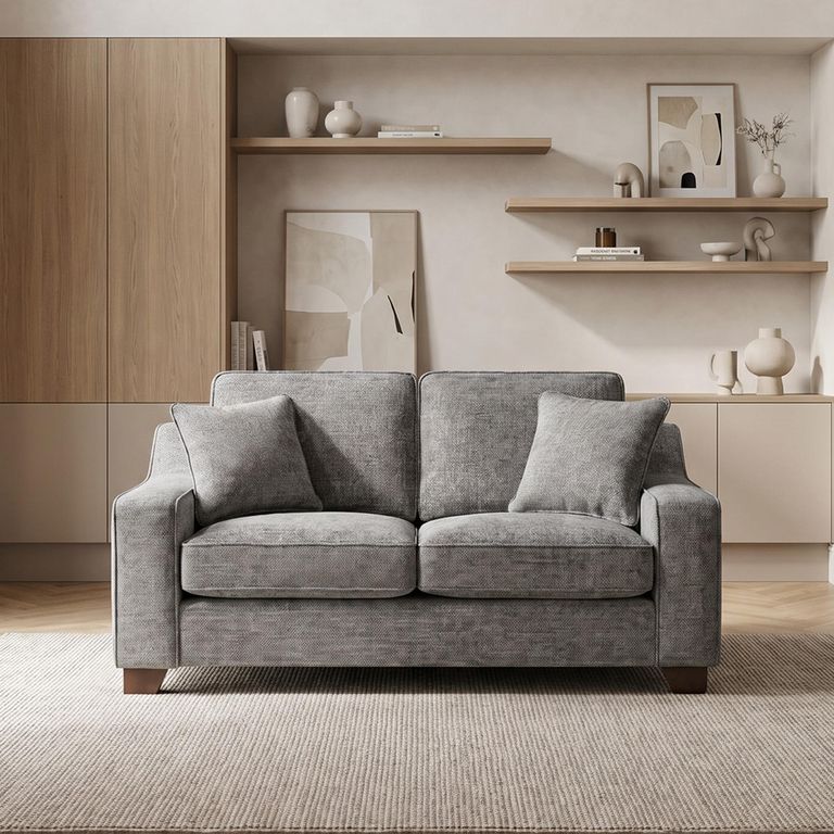 Nebraska Sofa - Slate Grey Fabric - 2 Seater