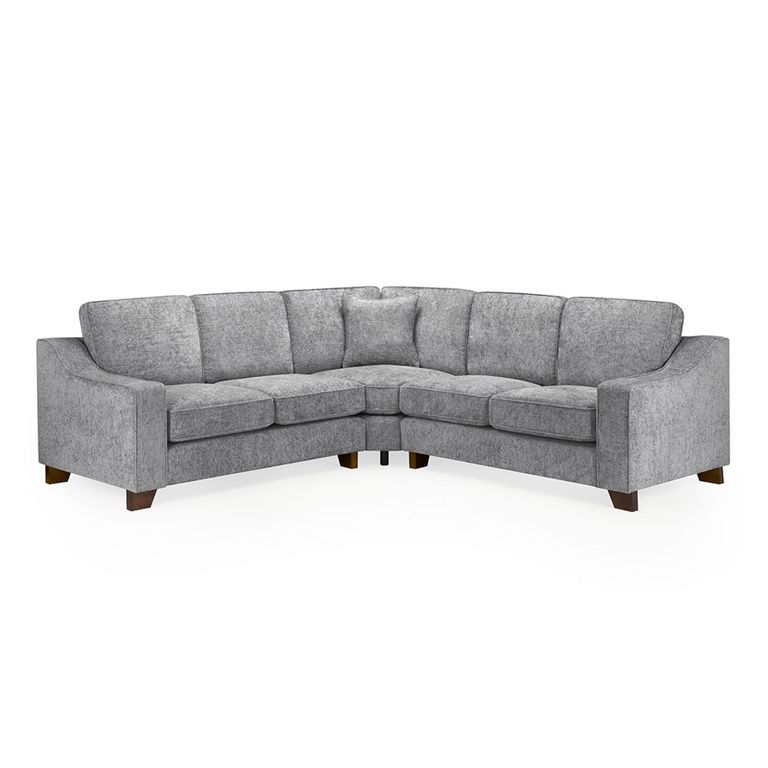 Nebraska Corner Sofa Suite - Slate Grey Fabric - Large