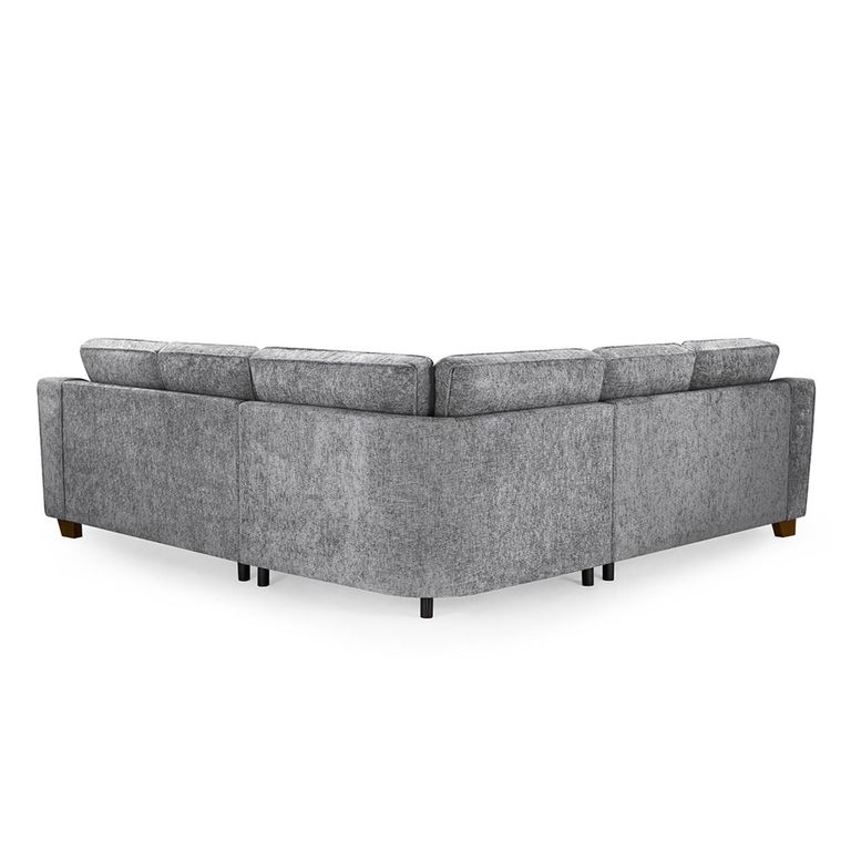 Nebraska Corner Sofa Suite - Slate Grey Fabric - Large