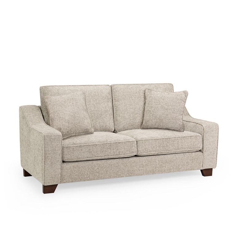 Nebraska Sofa Set - Beige Fabric - 3+1+1 Seater