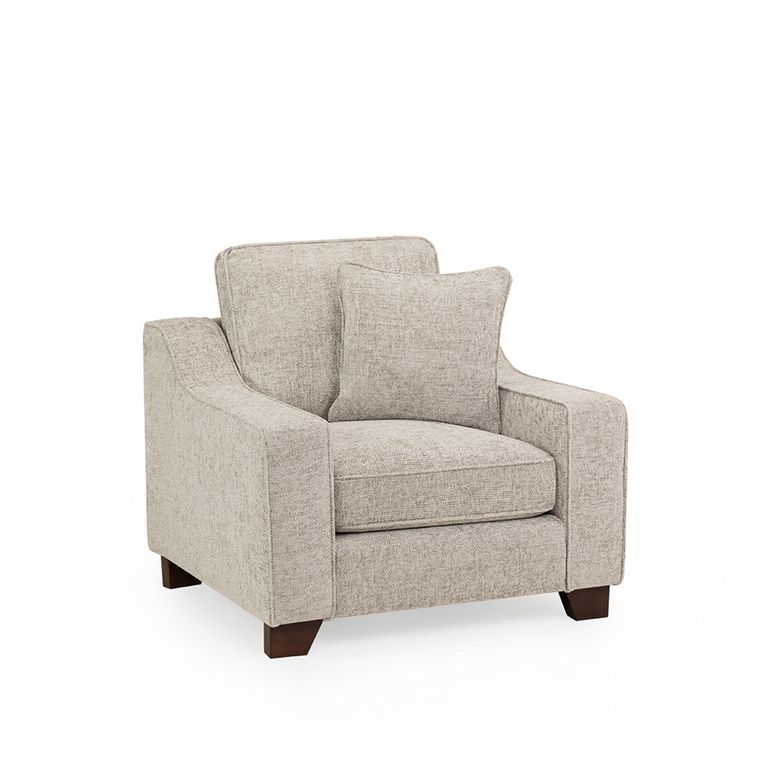 Nebraska Sofa Set - Beige Fabric - 3+1+1 Seater