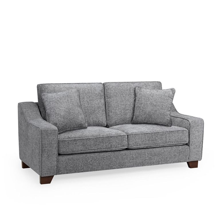 Nebraska Sofa Set - Slate Grey Fabric - 3+1+1 Seater