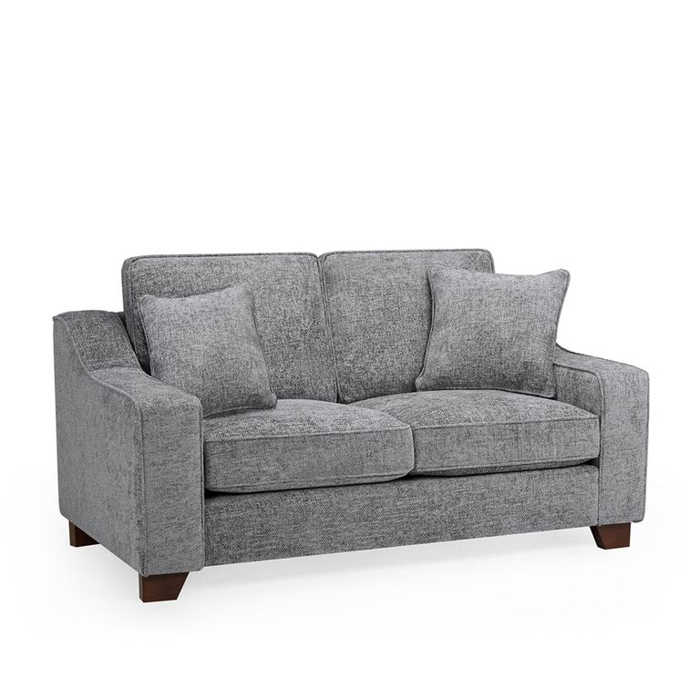 Nebraska Sofa Set - Slate Grey Fabric - 3+2+1 Seater