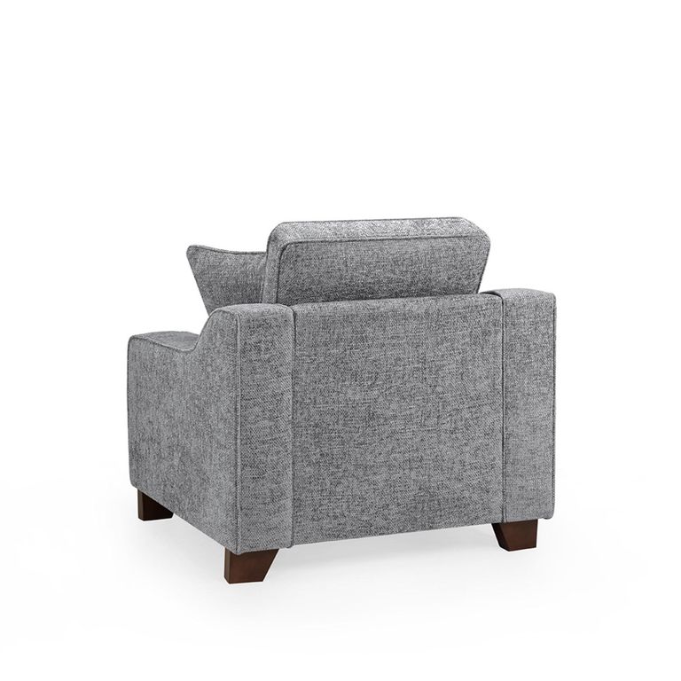 Nebraska Sofa Set - Slate Grey Fabric - 3+2+1 Seater