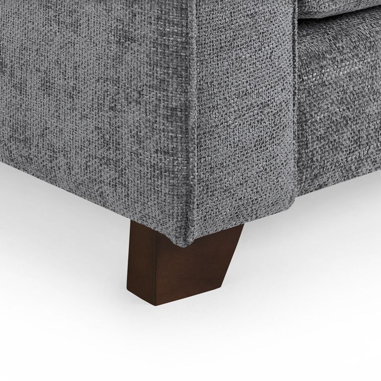 Nebraska Sofa Set - Slate Grey Fabric - 3+2+1 Seater