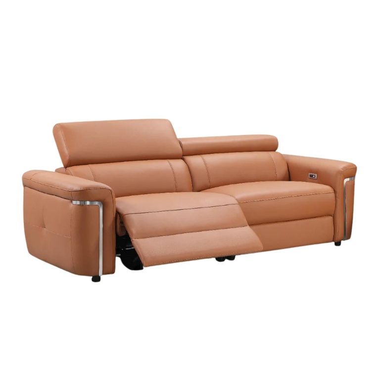 Somerville Electric Recliner Sofa - Tan Leather - 3+2 Seater