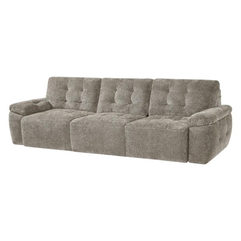 Dallas Electric Recliner Sofa Bed - Mushroom - 3 Seater - Pull Out