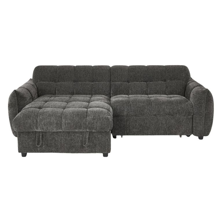 Florida Universal Corner Sofa Bed - Grey Fabric - Pull Out
