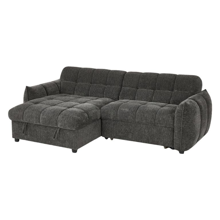 Florida Universal Corner Sofa Bed - Grey Fabric - Pull Out